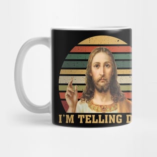 Vintage Jesus I'm Telling Dad Mug